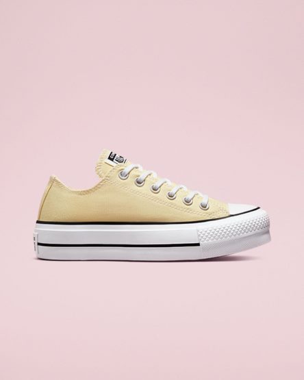 Women's Converse Chuck Taylor All Star Lift Seasonal Color Low Top Platform Shoes Lemon / Black / White | AU 6305ES